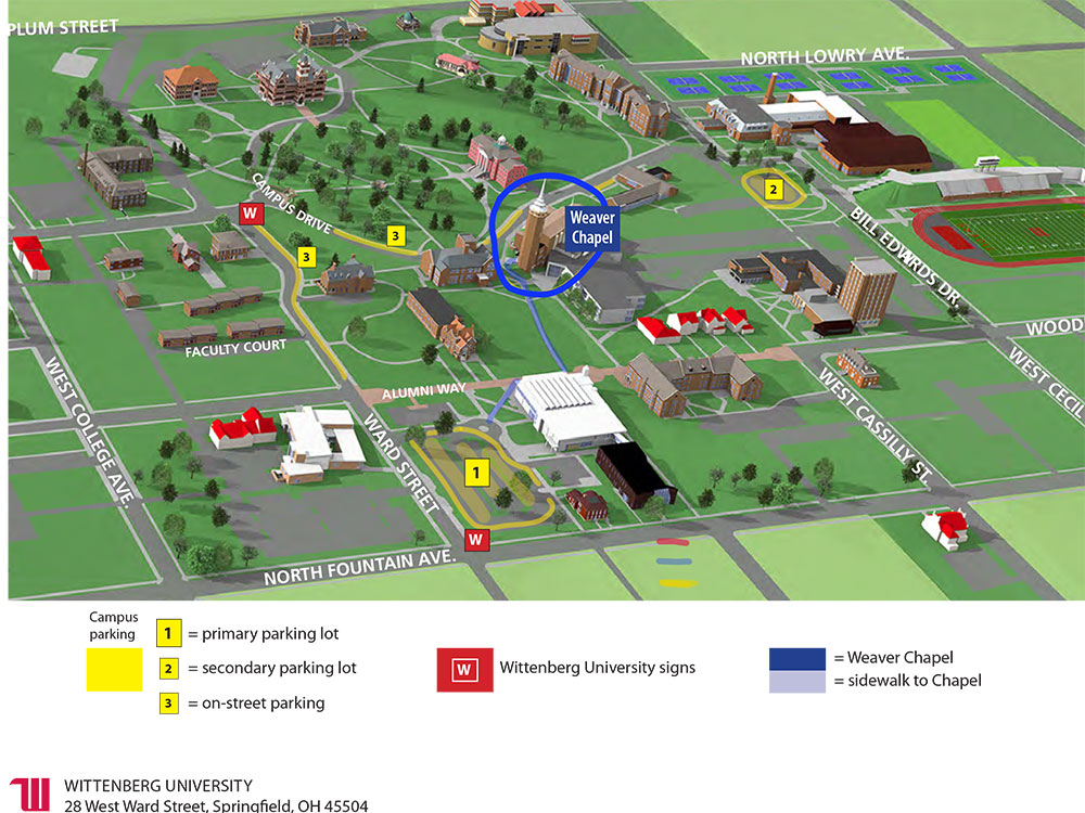 Campus Map With Parking Designations