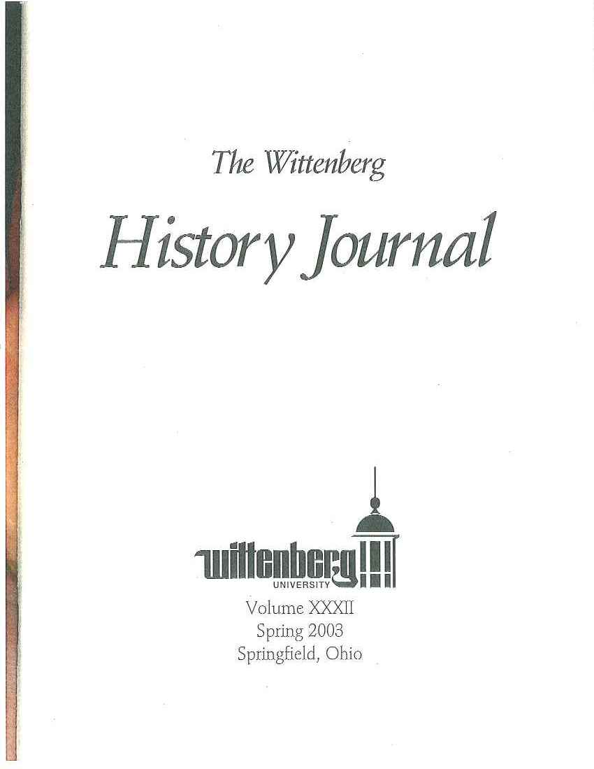 2003 History Journal Cover