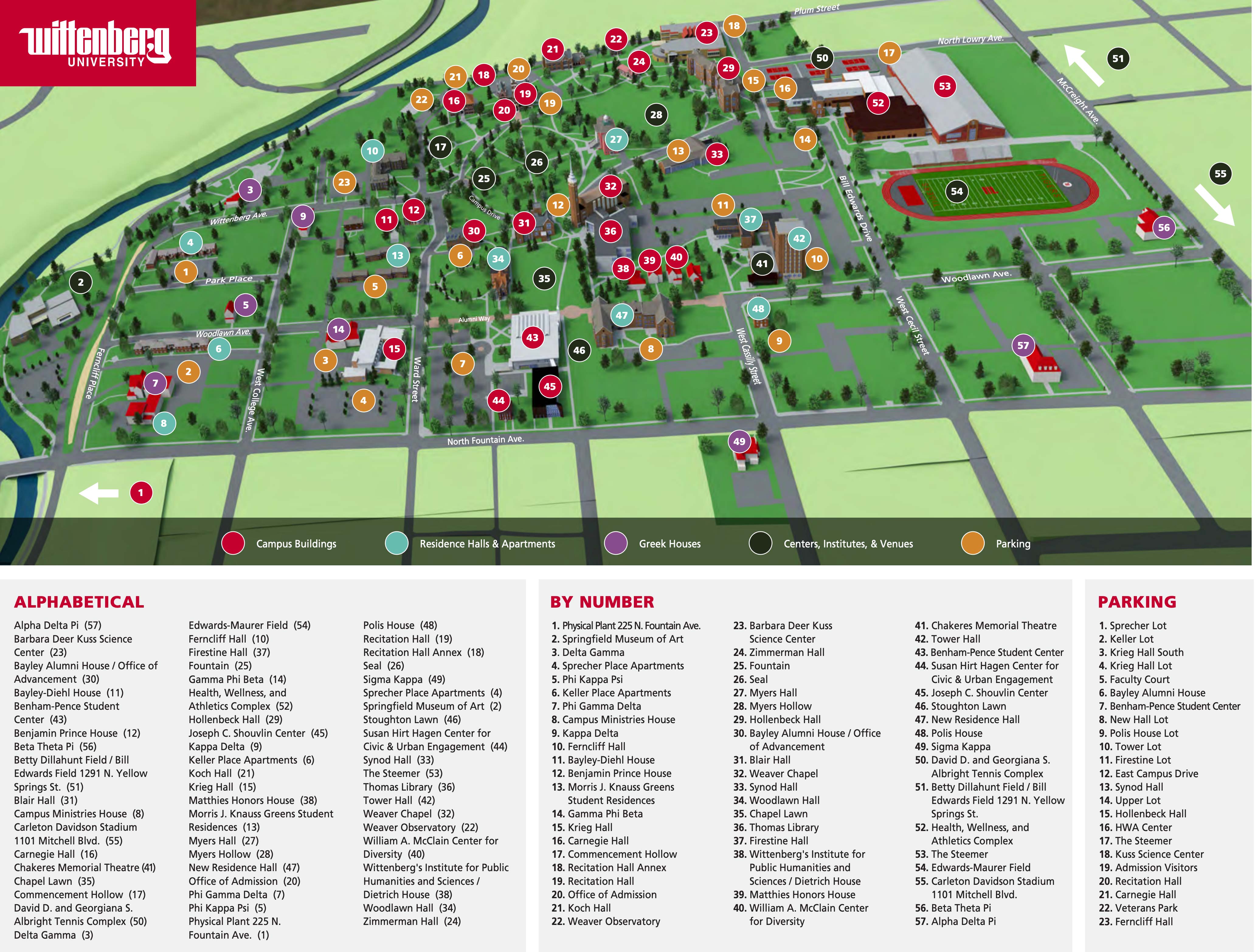 Campus Map Wittenberg University