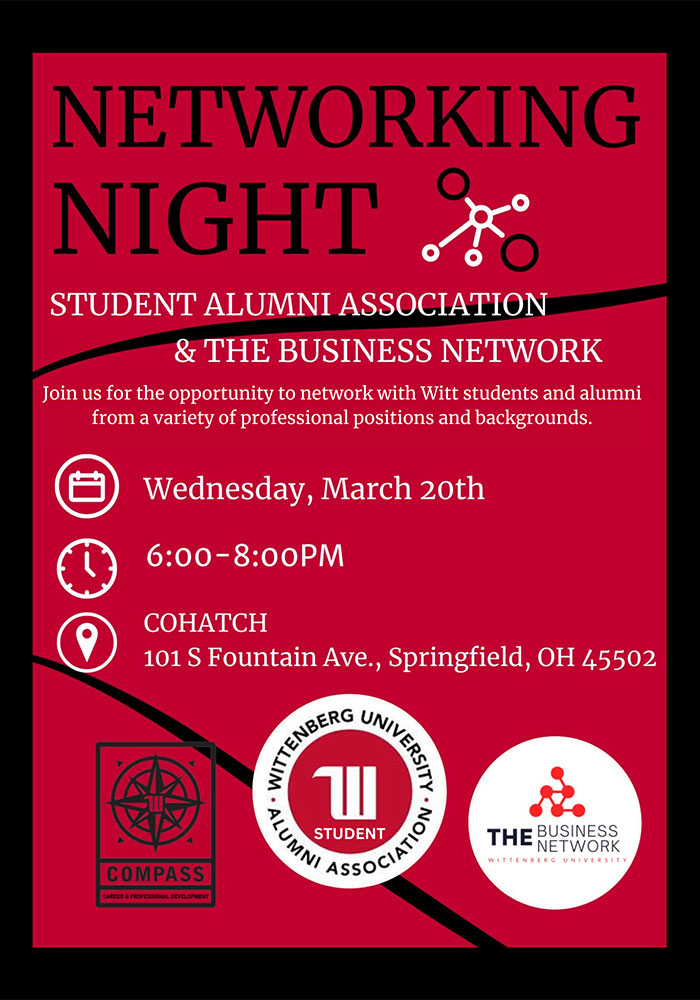 Student Alumni Association Networking Event Flyer