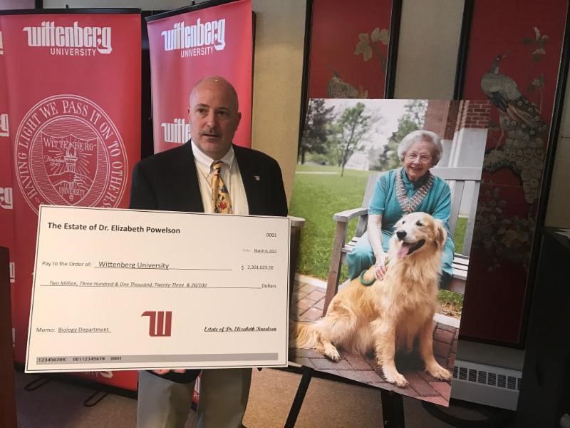 Jim Welch With Endowment Check