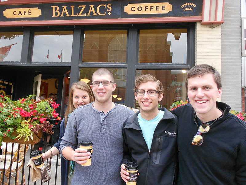 Our regular trip to Balzac's before heading home