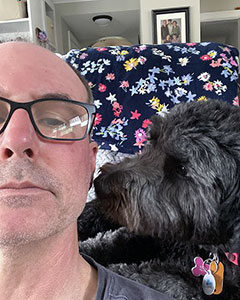 Mike Mattison and his dog