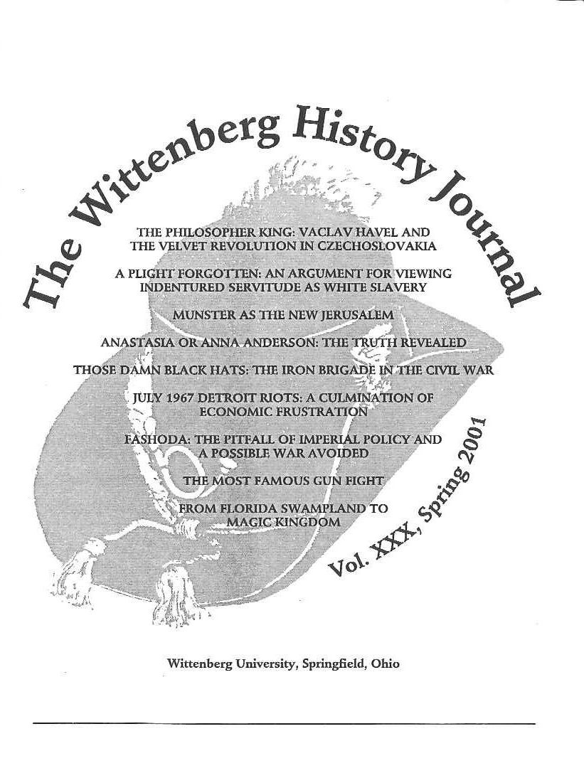 2001 History Journal Cover