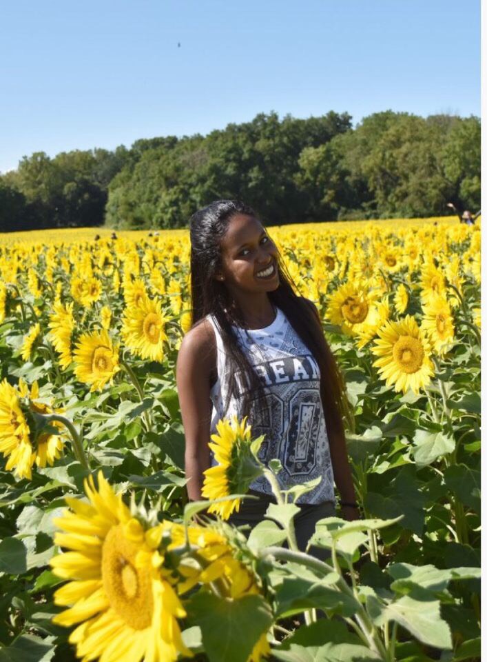 Betty in sunflowers