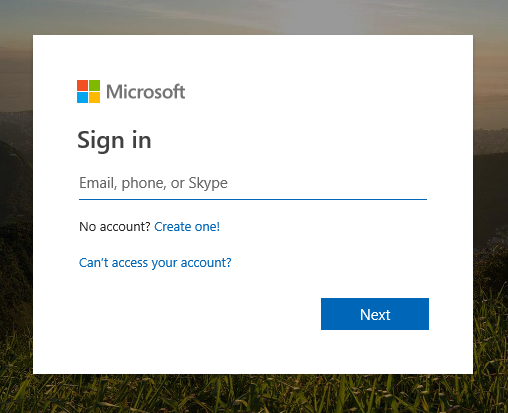 Microsoft Portal Signin
