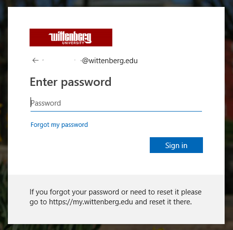 Microsoft Portal Password