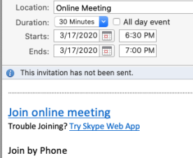 Skype Meeting(Macintosh)