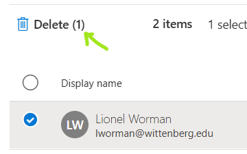 Delete button