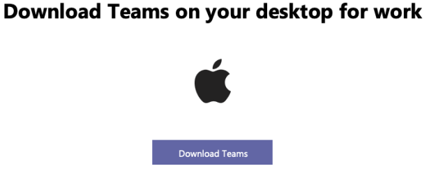 Teams Download page