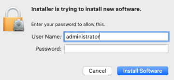 Enter Admin Credentials