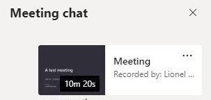 meeting stop recording menu option
