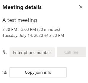 meeting info