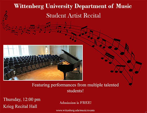 Student Artist Recital Flyer