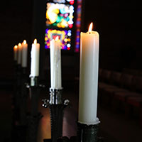 Candles in Weaver Chapel