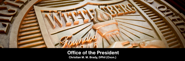 Presidential Message Header Wittenberg