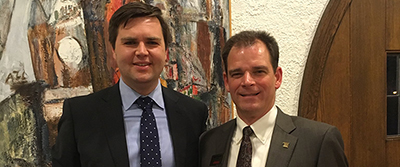 Dr. Frandsen with JD Vance