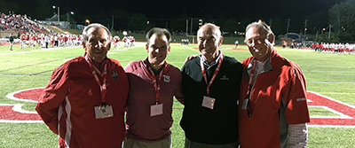 Dr. Frandsen with Tiger great football players