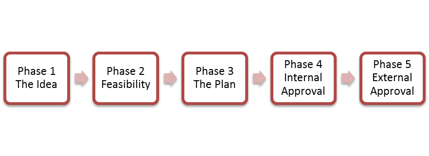 process for decision-making on new academic programs graphic