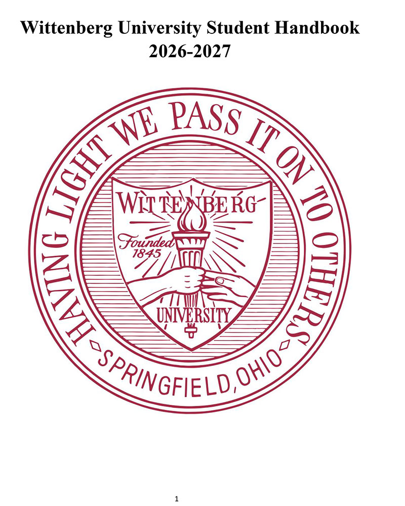 Wittenberg University Student Handbook Cover