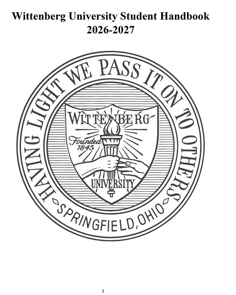 Wittenberg University Student Handbook Cover