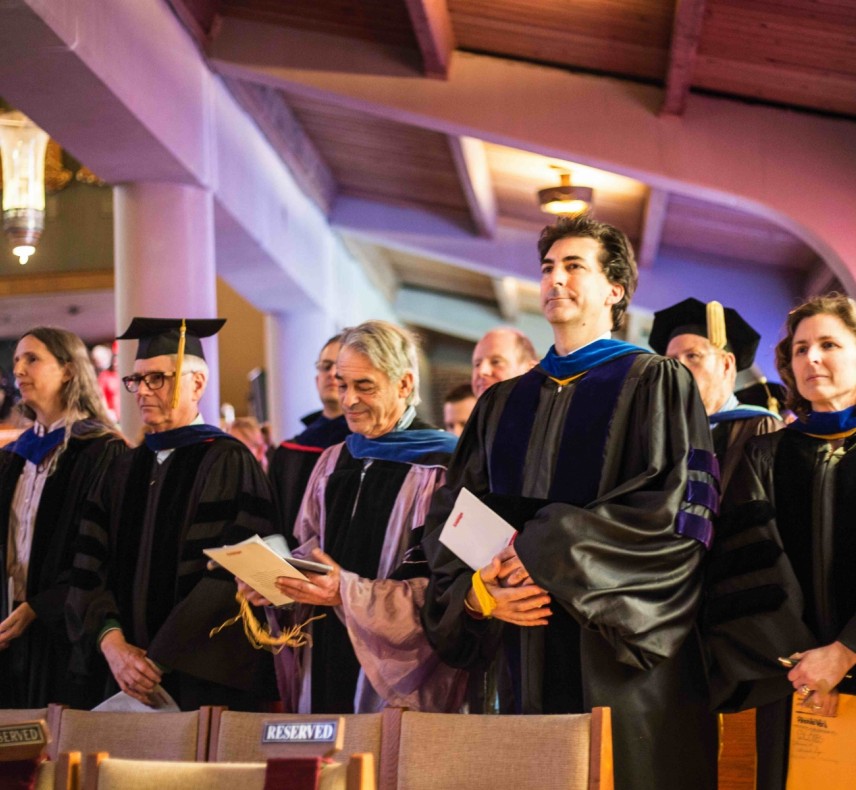 Professors in regalia at Honors Convocation