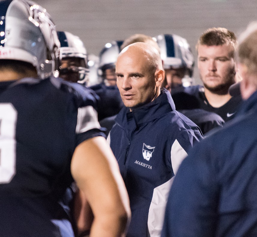 Andy Waddle coaches the Marietta Pioneers