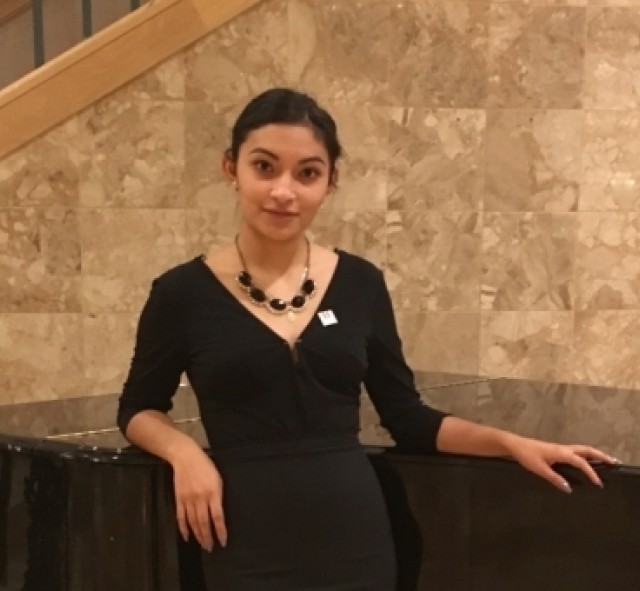 Vanessa Orduna in front of a Piano