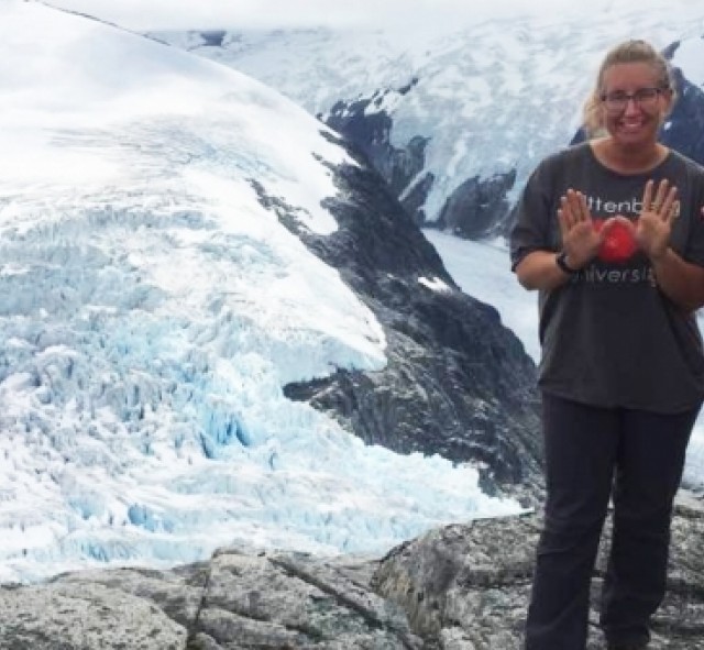 Students on a glacier