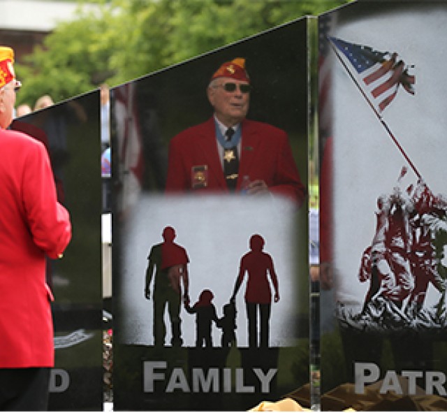 Paying Respects at Memorial