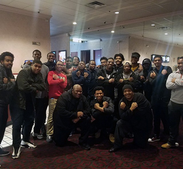 Students at Black Panther Screening