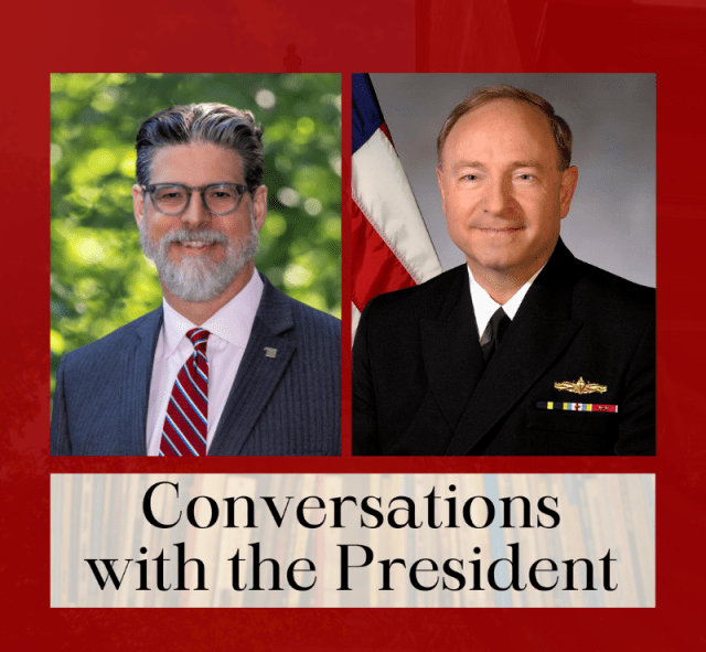 President Brady and VADM Wisecup photos