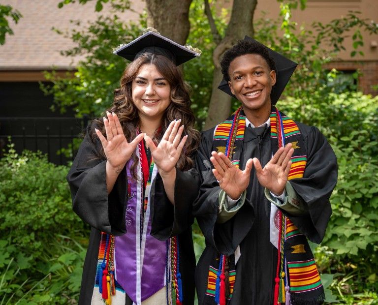Flying the Witt W at Commencement
