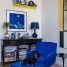 Home office with Scott's dachshund, Bailey