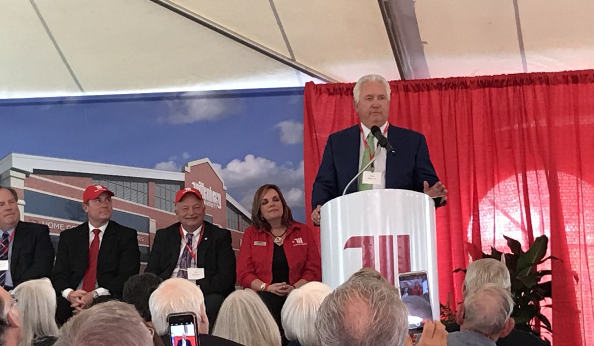 Speaker at HWA groundbreaking ceremony