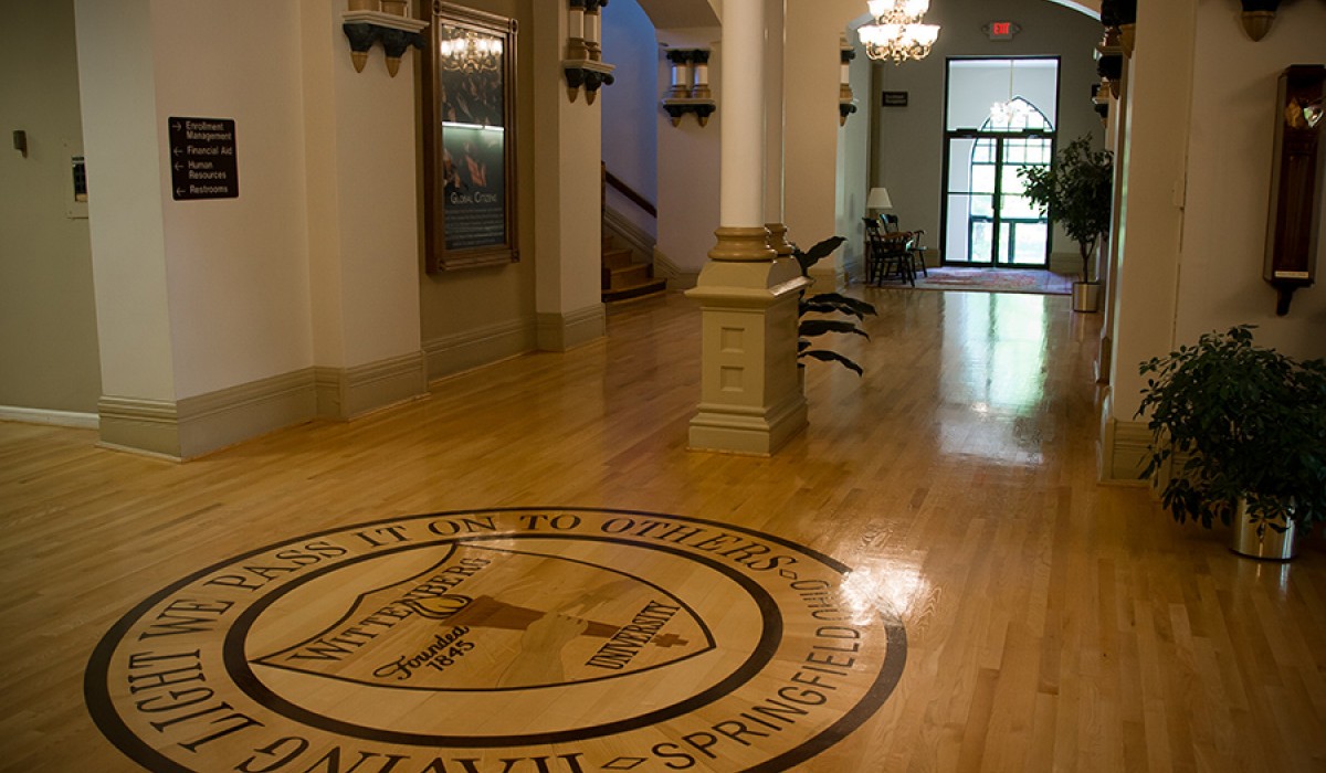 Wood floor seal in Recitation Hall 