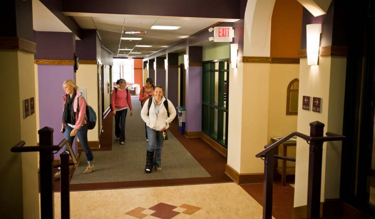 Hallway inside Blair Hall