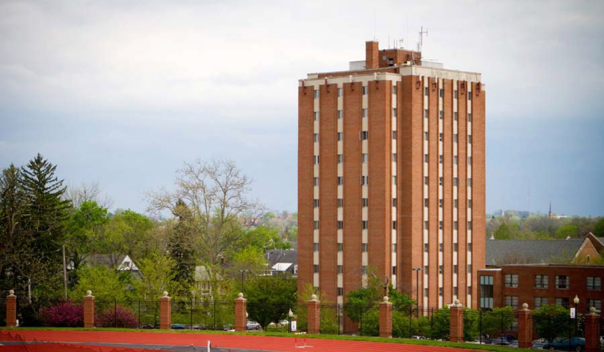 Tower Hall view from afar