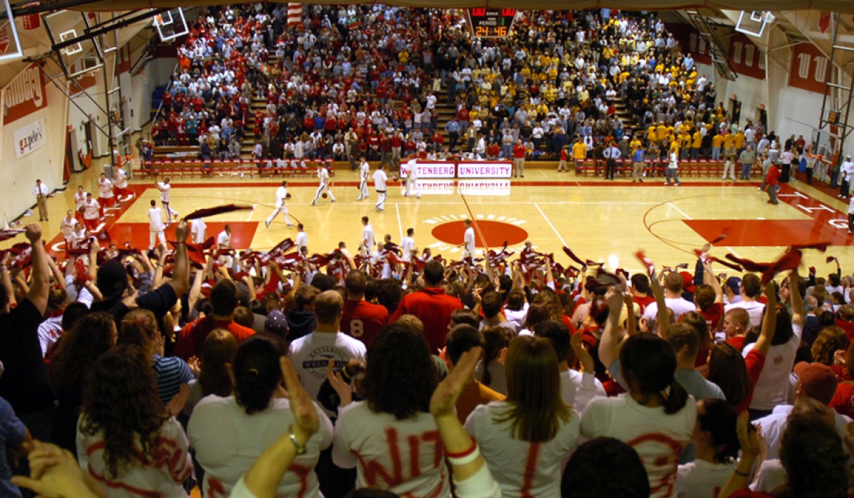 Arena view from top of full stands