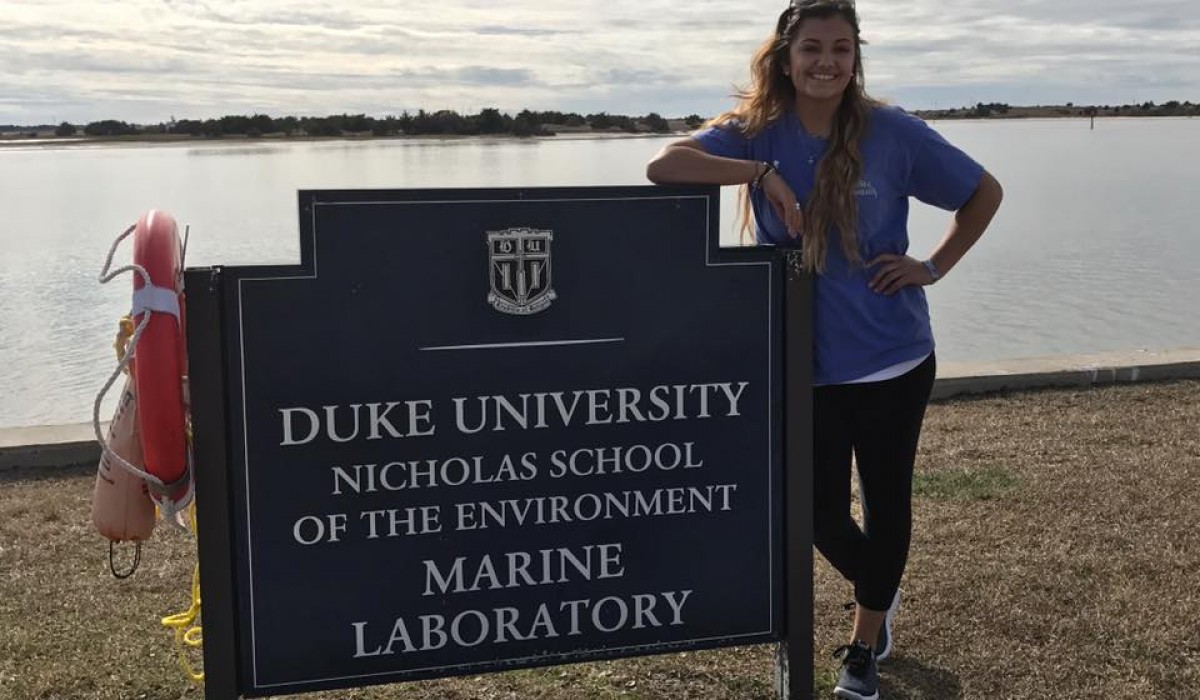 Skyler Klingshirn ‘19 and the Duke University Marine Lab