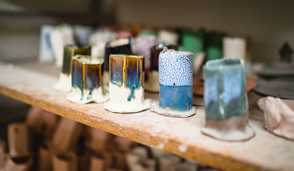 Students at work in the Art Department