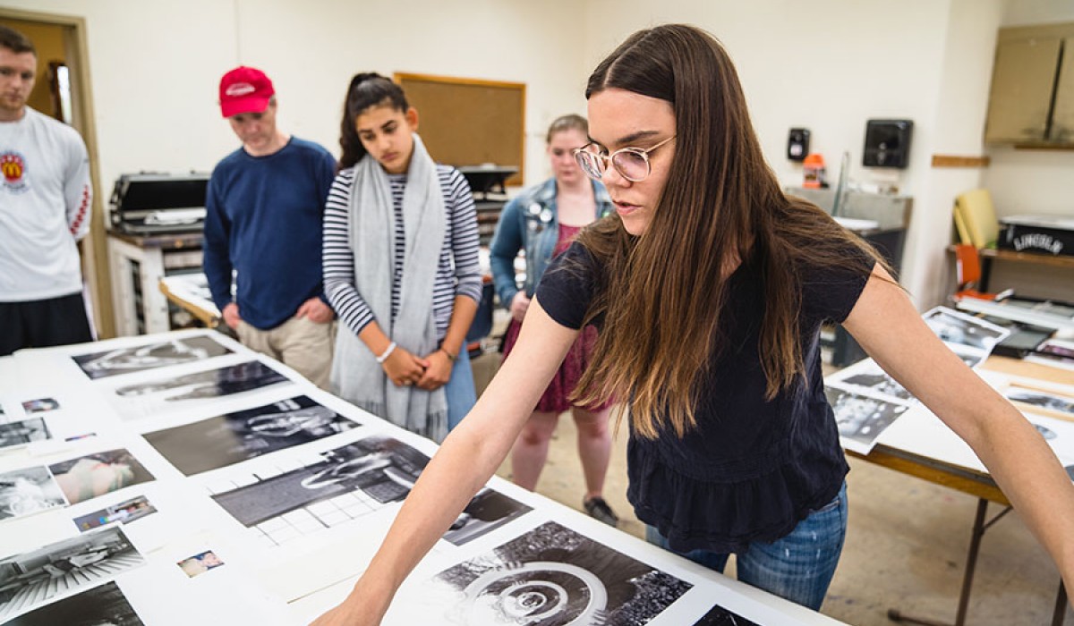 Students at work in the Art Department