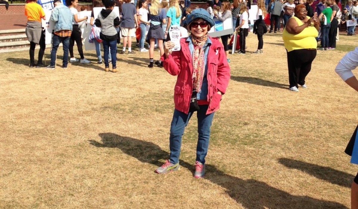 Cornett at the 2017 Women’s March in Washington, D.C.