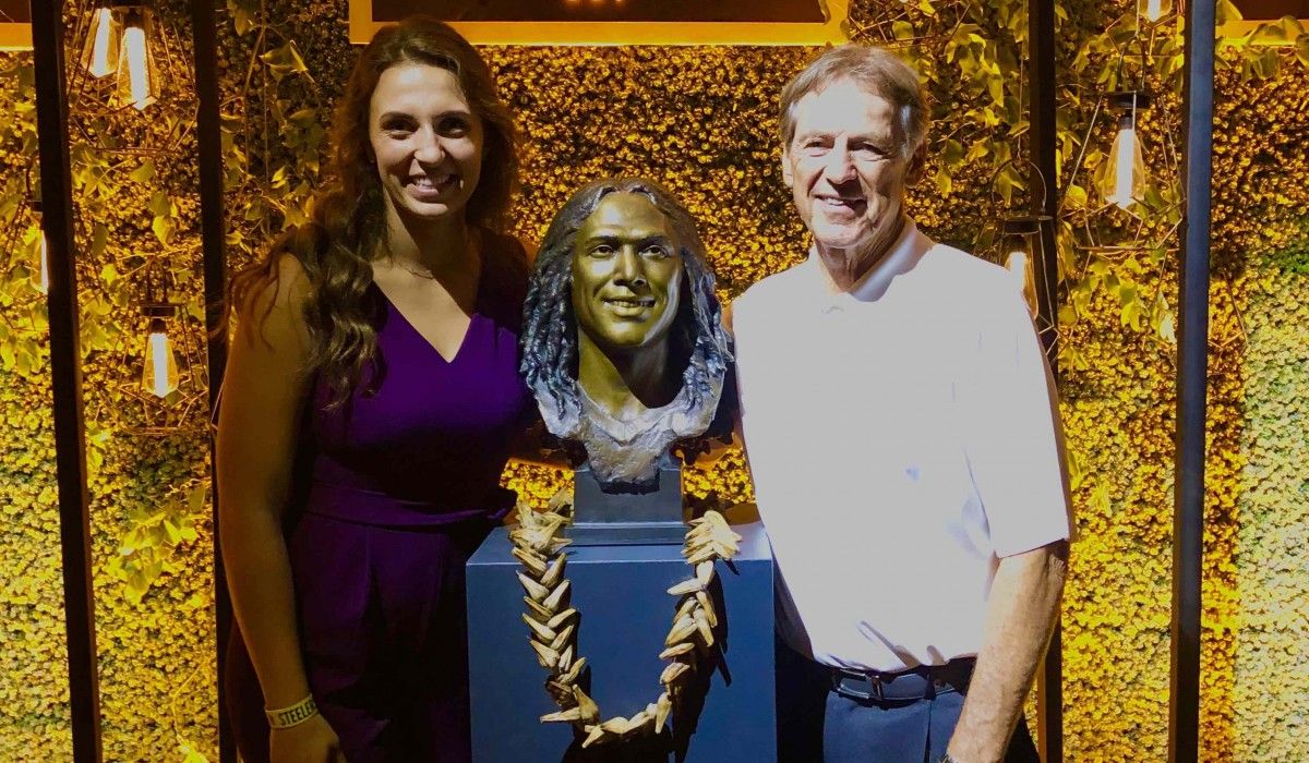 Katie Hiestand ’22 with Coach Dick LeBeau