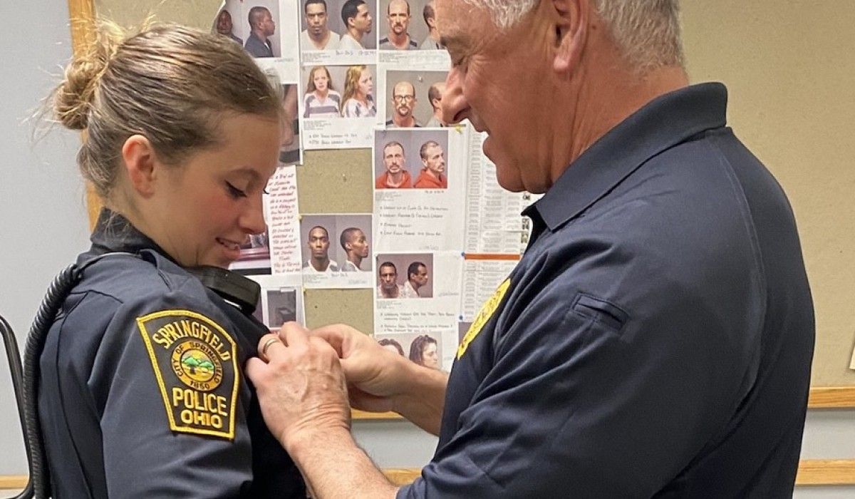 Antonia Turner ’20 and SPD Lt. Lou Turner