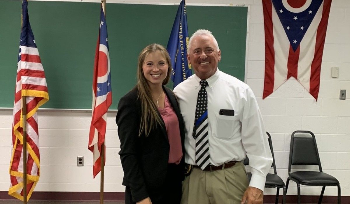 Antonia Turner ’20 and SPD Lt. Lou Turner