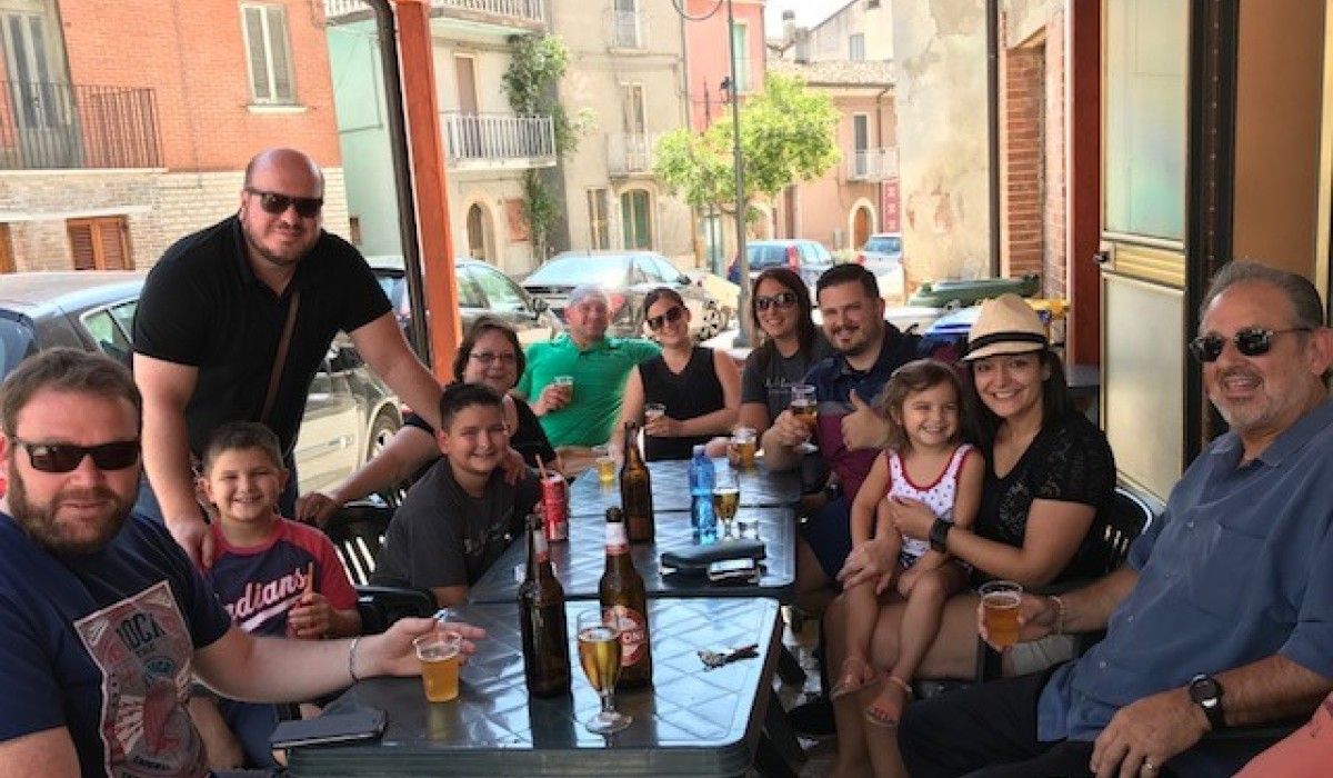 The De Massimos with family in San Giovanni in Galdo, Molise, Italy