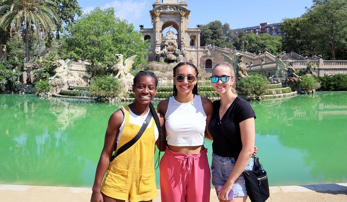 From left: Jazmyn Gaines-Burns '25, Jade Simpson '24, and Kelsey Ragan '25