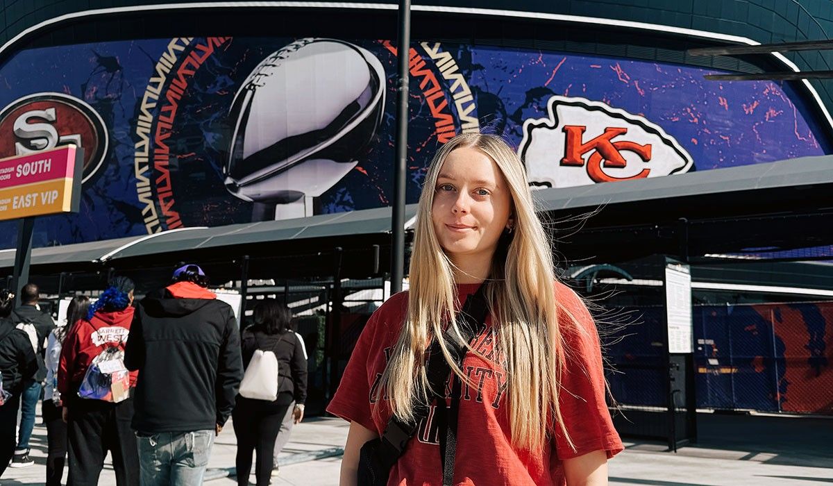 Kaitlyn Miller at the Super Bowl