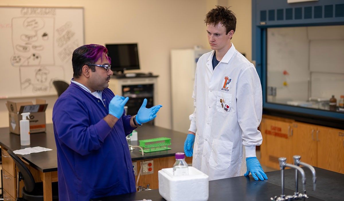 Professor Kunal Chatterjee with William Westermeyer '26